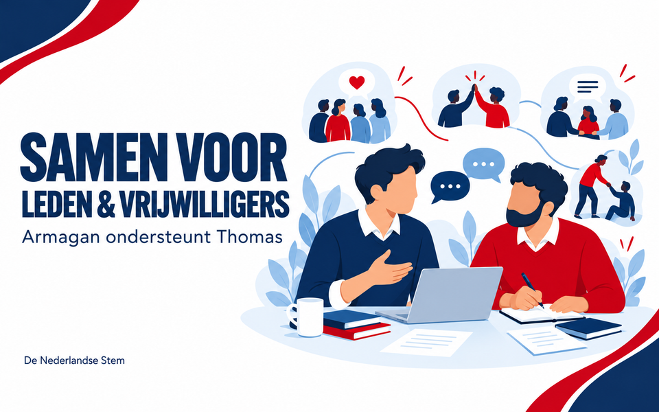 Armagan Önal ondersteunt Thomas bij de coördinatie van Leden & Vrijwilligers